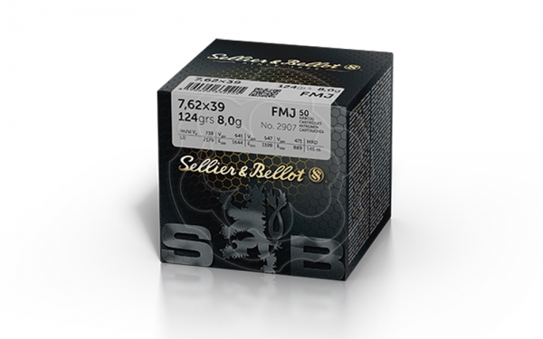 Sellier-Bellot, 7,62x39, FMJ, 124 grs