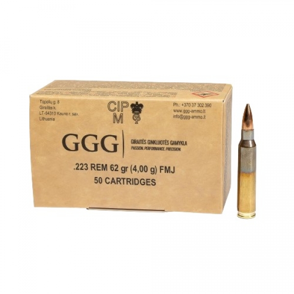 GGG, 223 Remington, FMJ, 62 grs