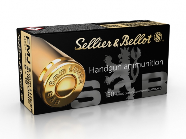 Sellier-Bellot 9 mm Luger Subsonic FMJ 140 grs