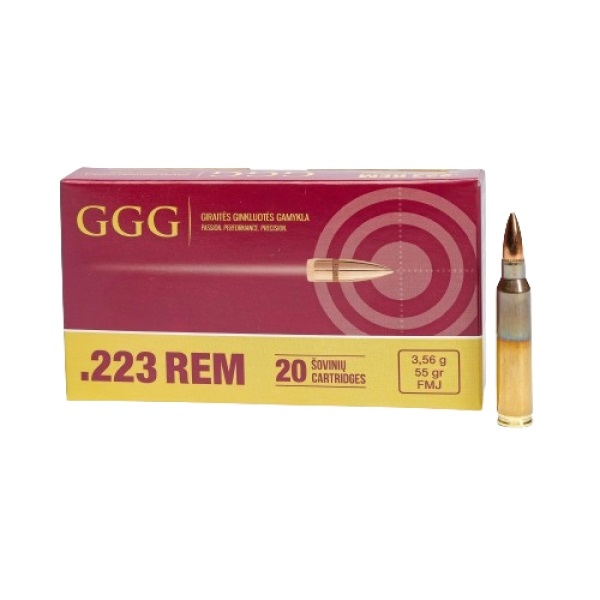 GGG, 223 Remington, FMJ, 55 grs